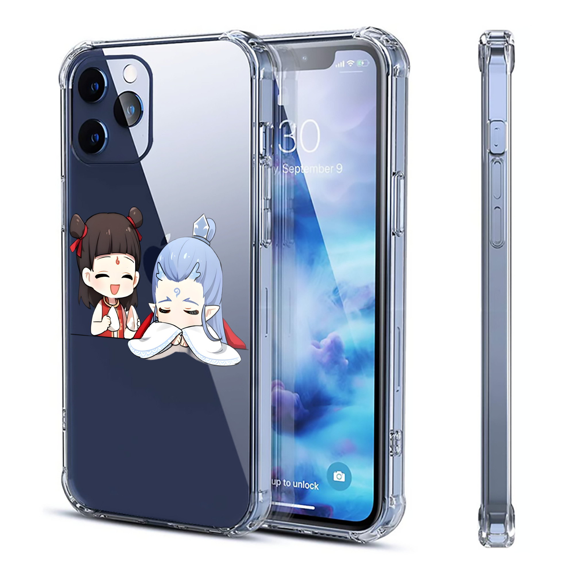（画像用） Ne Zha 2 ナタ 魔童の大暴れ 【iPhone 12シリーズ対応】透明スマホケース（クリアソフトケース）